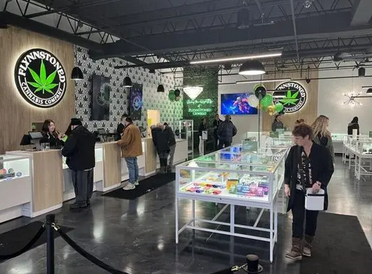 Inside busy dispensary in Canada