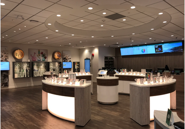 Inside empty dispensary in Canada